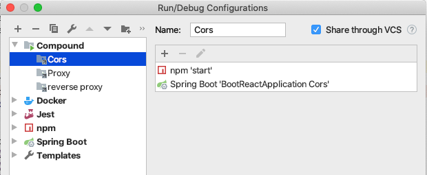 Run configuration