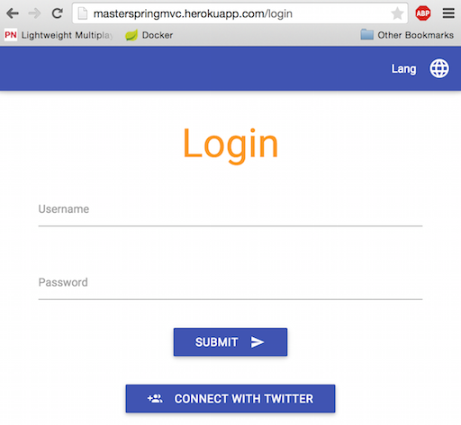 Our login page on Heroku!